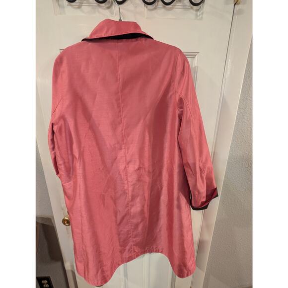 London Fog Vintage Women's Black And Pink Reversible Rain Coat Medium - Picture 5 of 7
